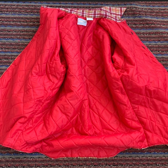 Plaid Shacket Lightweight Barn Chore Jacket Lined Flannel Shirt L Sport King - Picture 3 of 4